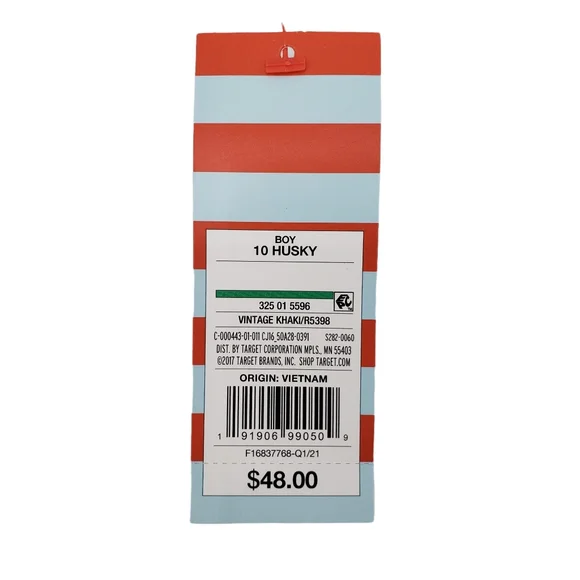 NWT Cat & Jack Boys School Uniform Pants Size 10 Husky Four Pack Vintage Khaki - Picture 7 of 8